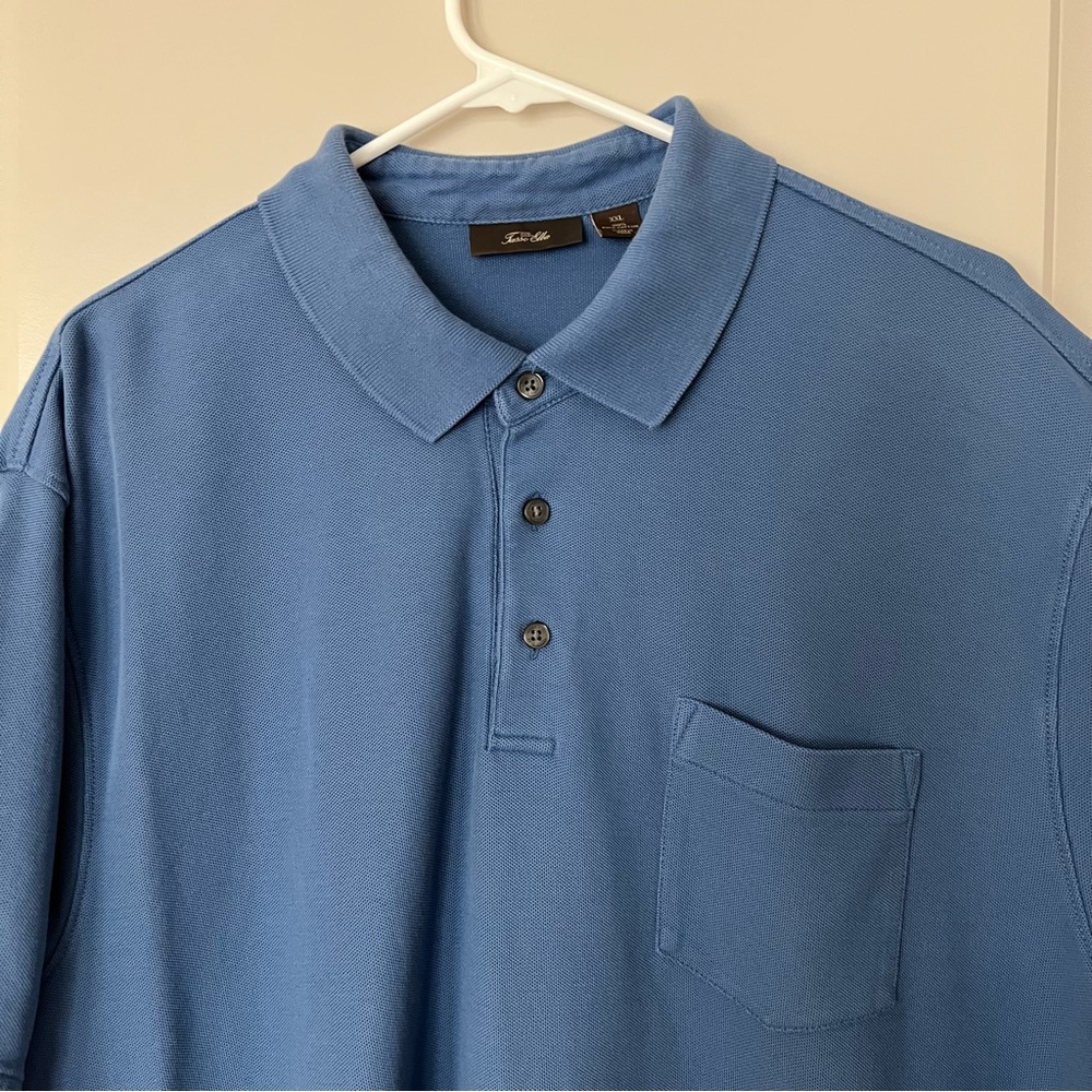 Tasso Elba mens Pima cotton short sleeve polo shirt | size 2XL - Picture 6 of 9